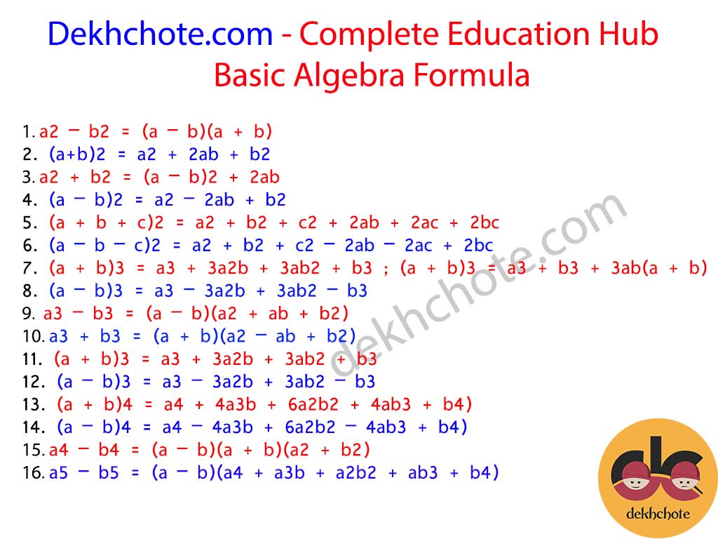 algebra formula